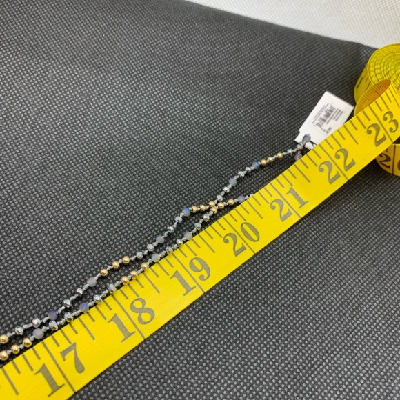 Free Soul Silver and Gold Beaded Rope Necklace with Gold Tassels - Picture 6 of 6